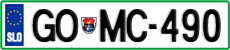License plate of Slovenia, Cars