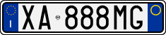 License plate of Italy, Cars (1994 year series)