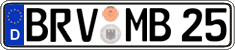 German license plate, Regular plates