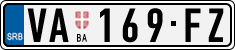 License plate of Serbia, Cars