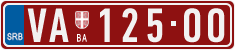 License plate of Serbia, Cars