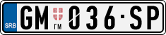 License plate of Serbia, Cars