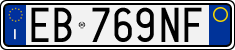 License plate of Italy, Cars (1994 year series)