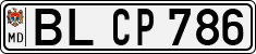 License plate of Moldova, Cars (1992)