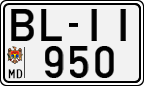 License plate of Moldova, Cars (1992)