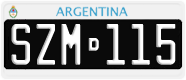License plate of Argentina, Cars (1995, ABC 123)