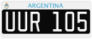 License plate of Argentina, Cars (1995, ABC 123)