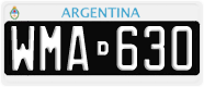 License plate of Argentina, Cars (1995, ABC 123)