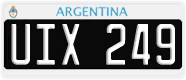 License plate of Argentina, Cars (1995, ABC 123)