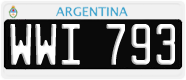 License plate of Argentina, Cars (1995, ABC 123)