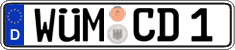 German license plate, Regular plates