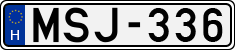 license plates of Hungary, Cars (1990)