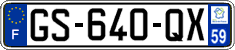 French license plate, SIV (ordinary)