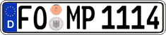 German license plate, Regular plates