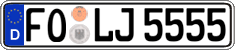 German license plate, Regular plates