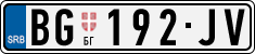 License plate of Serbia, Cars