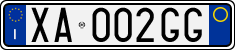 License plate of Italy, Cars (1994 year series)