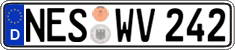 German license plate, Regular plates