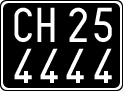 License plate of Italy, Cars (1927 year series)