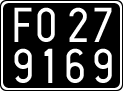 License plate of Italy, Cars (1927 year series)