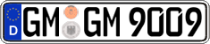 German license plate, Regular plates