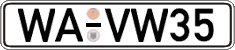 German license plate, Regular plates