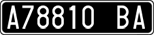 License plate of Italy, Cars (1927 year series)