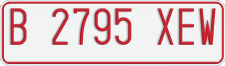 License plate of Indonesia, Temporary