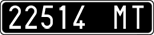 License plate of Italy, Cars (1927 year series)