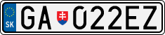 License plate of Slovakia, Cars