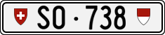 License plate of Switzerland, Cars