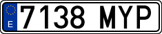 License plates of Spain, Ordinary (2000)