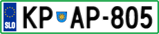 License plate of Slovenia, Cars