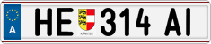 License plate of Austria, Regular plates