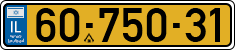 License plate of Israel, Regular plates