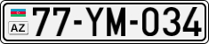License plate of Azerbaijan, Cars
