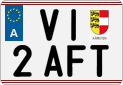 License plate of Austria, Regular plates