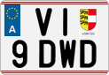 License plate of Austria, Regular plates