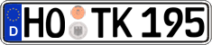 German license plate, Regular plates