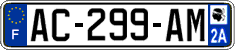 French license plate, SIV (ordinary)