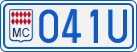 License plate of Monaco, Cars