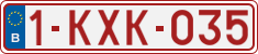 License plate of Belgium, Regular plates (2010)