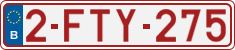 License plate of Belgium, Regular plates (2010)