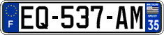 French license plate, SIV (ordinary)