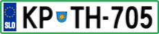 License plate of Slovenia, Cars