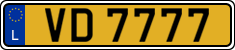 License plate of Luxembourg, 2003 year system
