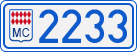 License plate of Monaco, Cars