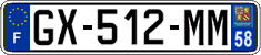 French license plate, SIV (ordinary)