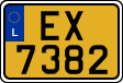 License plate of Luxembourg, 2003 year system