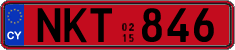 License plate of Cyprus, Rental cars